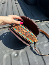 Load image into Gallery viewer, Tooled Leather 8 Ball Purse
