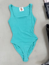 Load image into Gallery viewer, Square Neck Tank Bodysuit (Turquoise)
