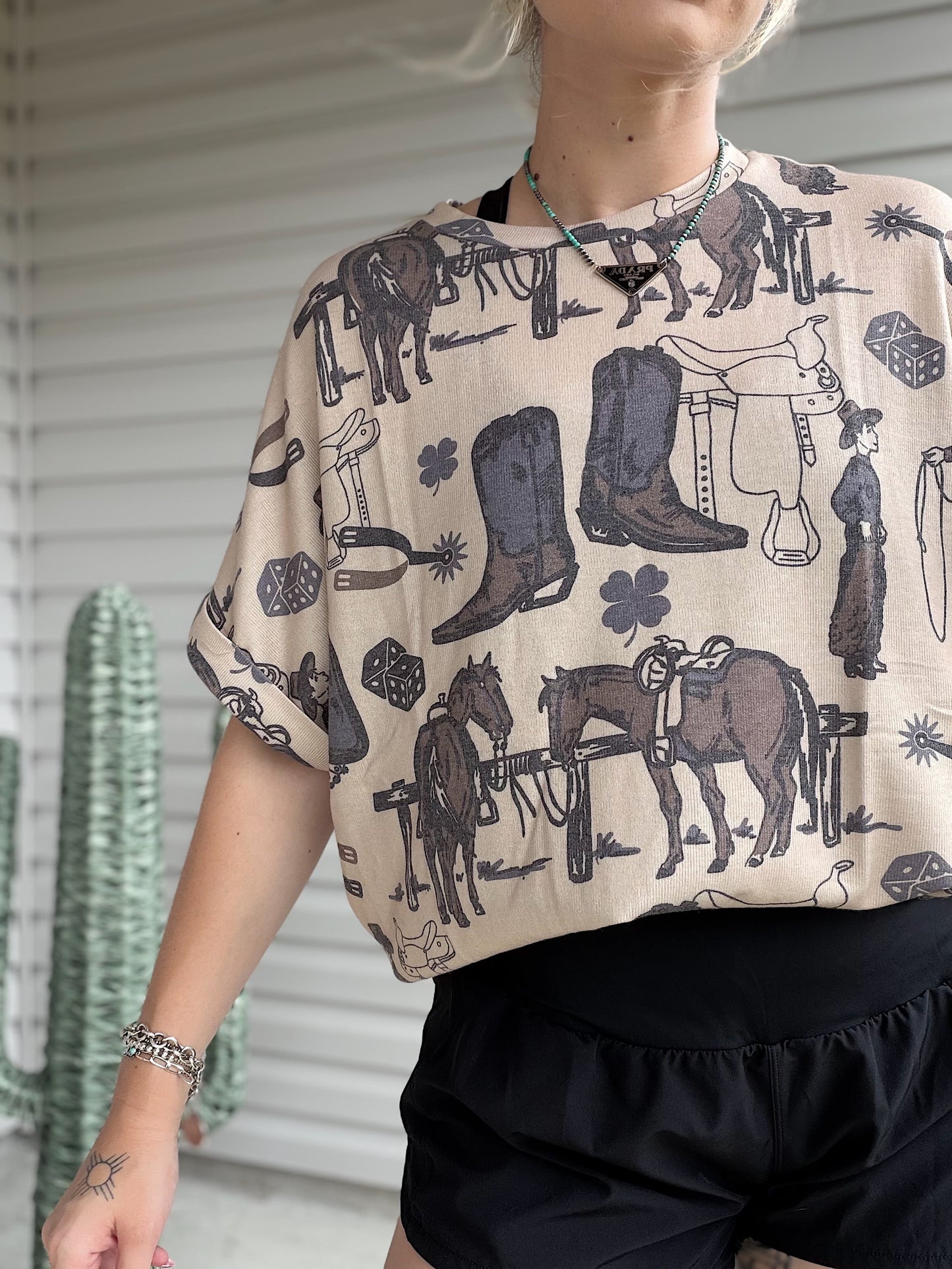 Cowboy Buds Oversized Tee