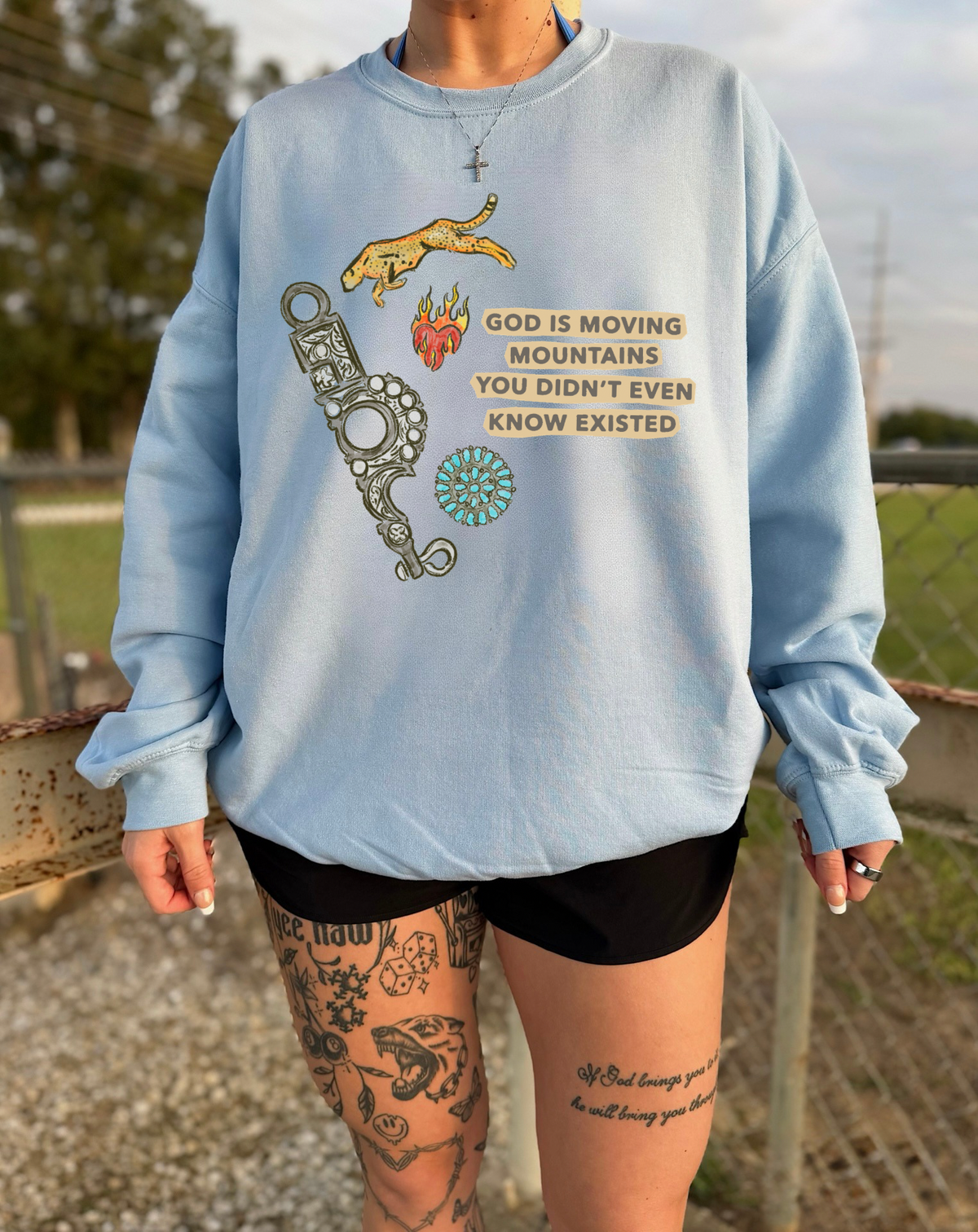 God Is Moving Mountains Crewneck