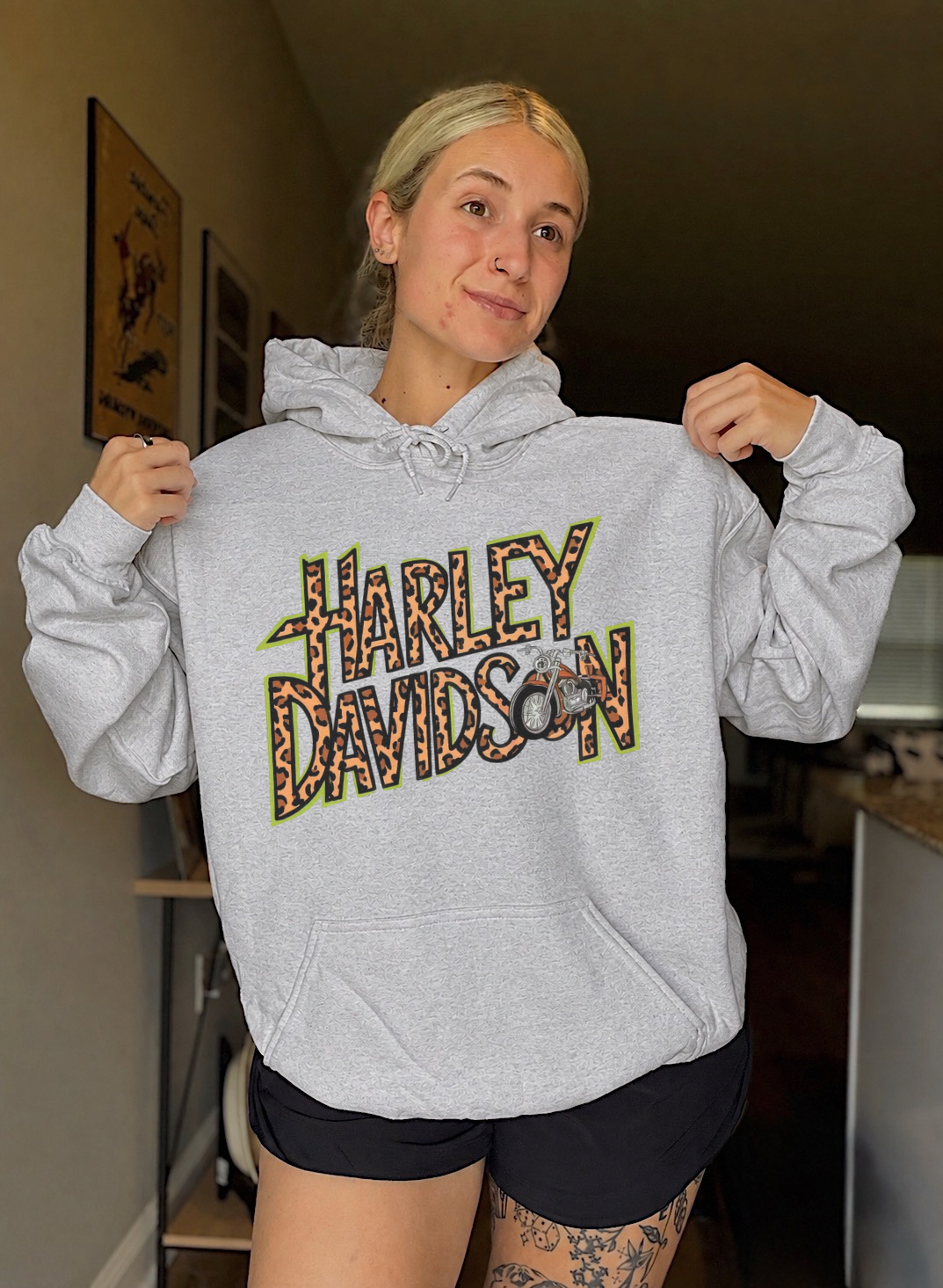 Leopard Harley Hoodie