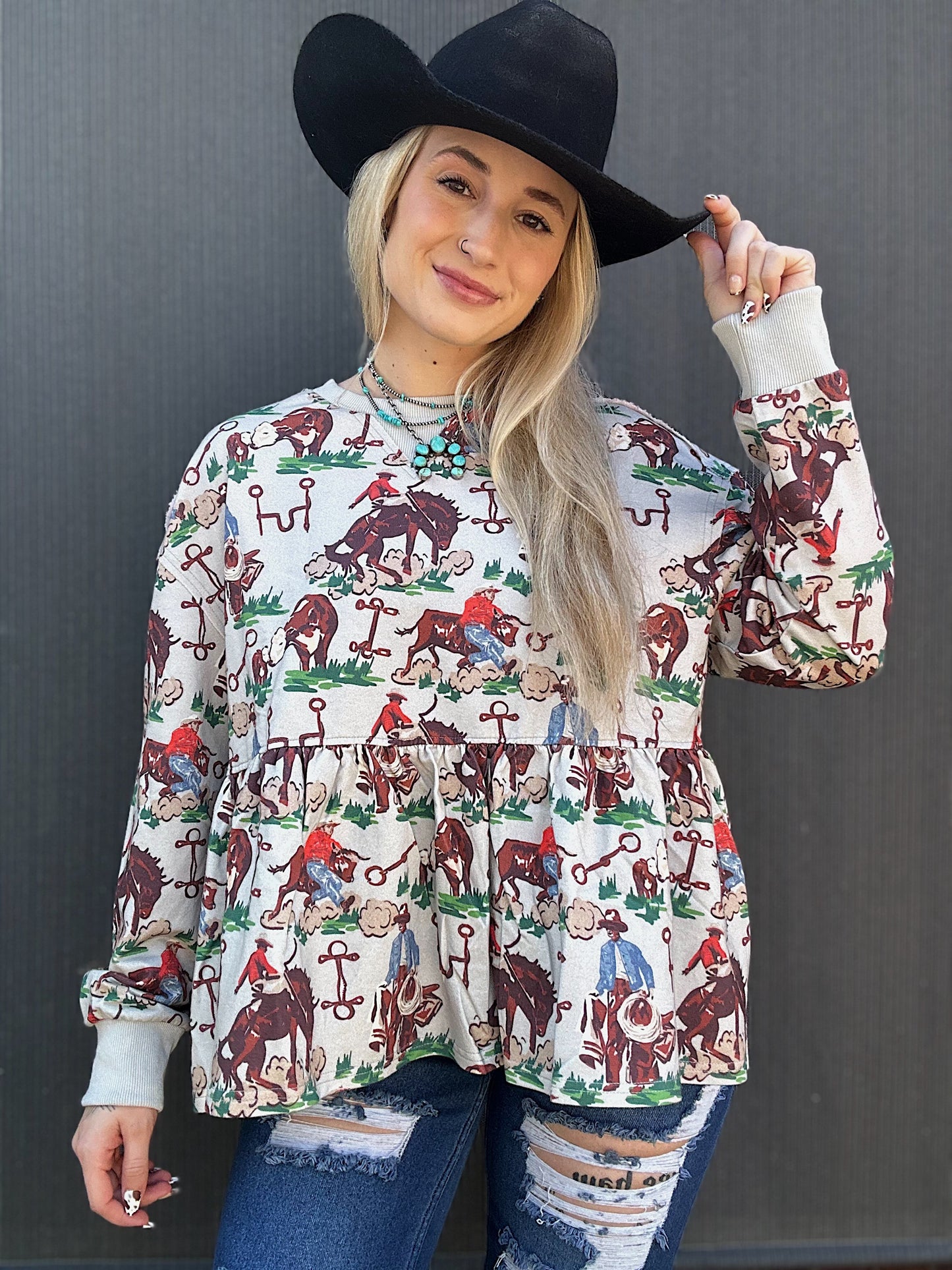 Cowboy Thingz Baby Doll Sweatshirt