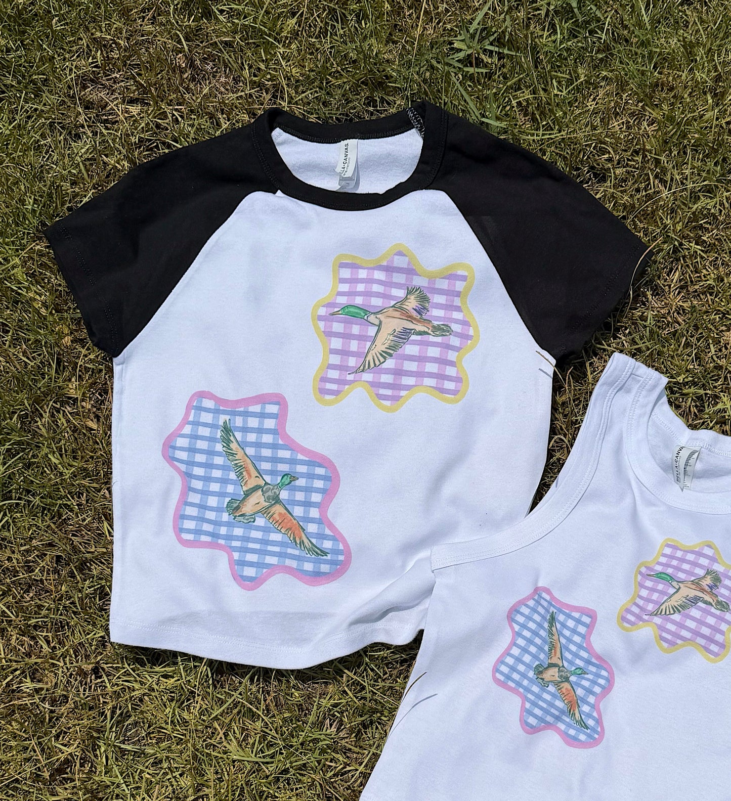 Gingham Mallards Baby Tee