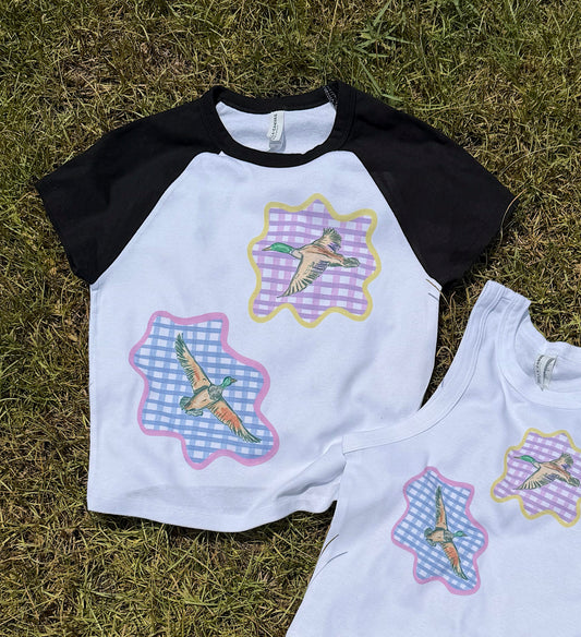 Gingham Mallards Baby Tee