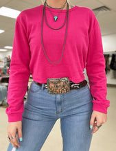 Load image into Gallery viewer, Cropped Crewneck (Hot Pink)
