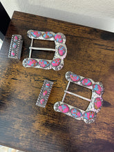 Load image into Gallery viewer, Hot Pink &amp; Turquoise Buckle
