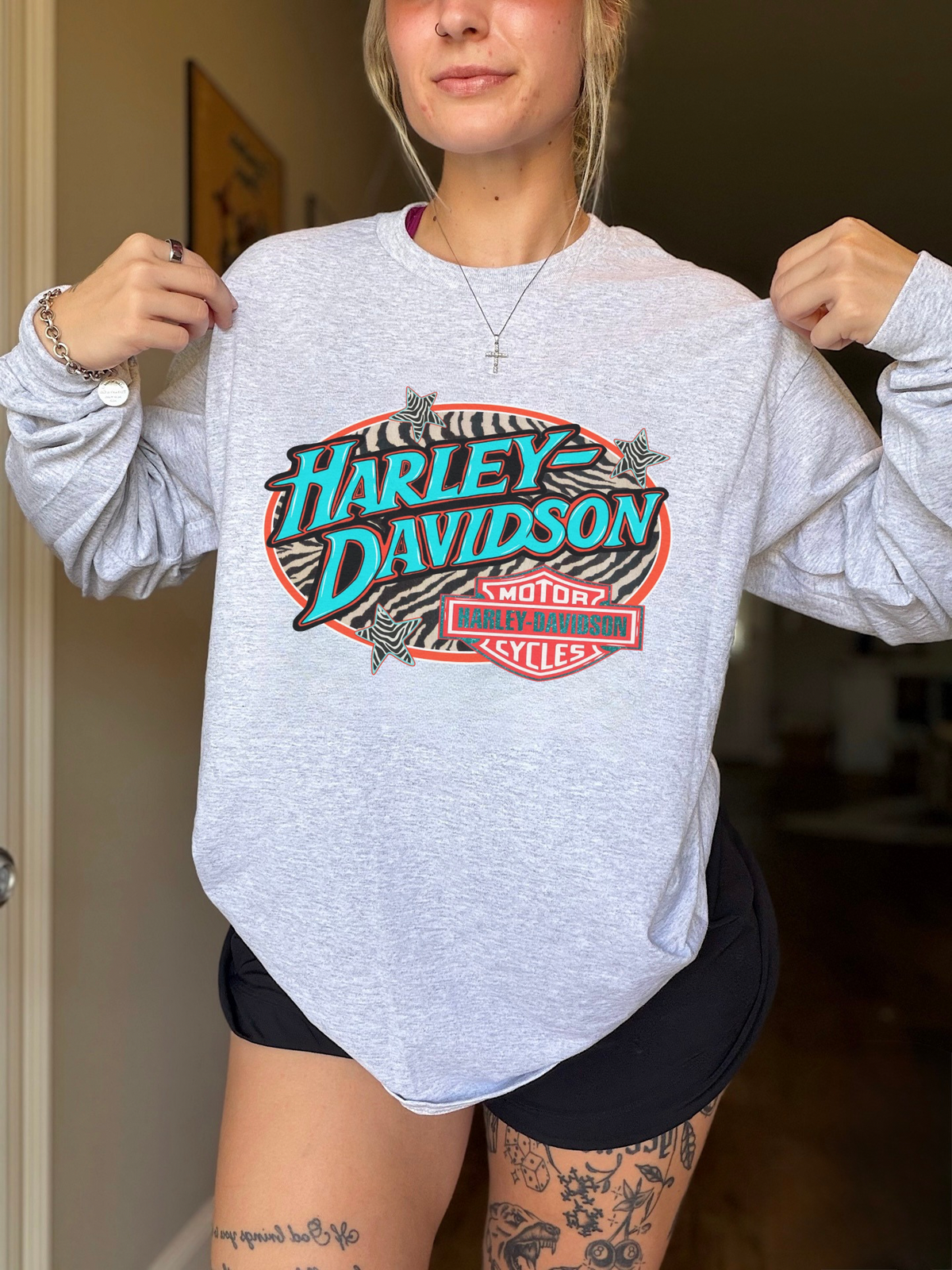 Zebra Harley Long Sleeve Tee