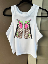 Load image into Gallery viewer, Leopard Chaps Cropped Tank
