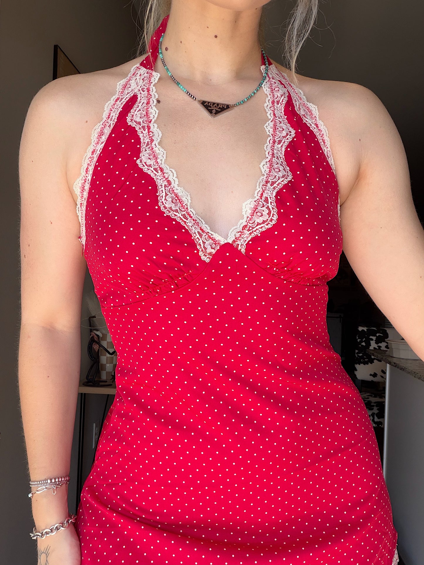 Red Polka Dot Mini Dress