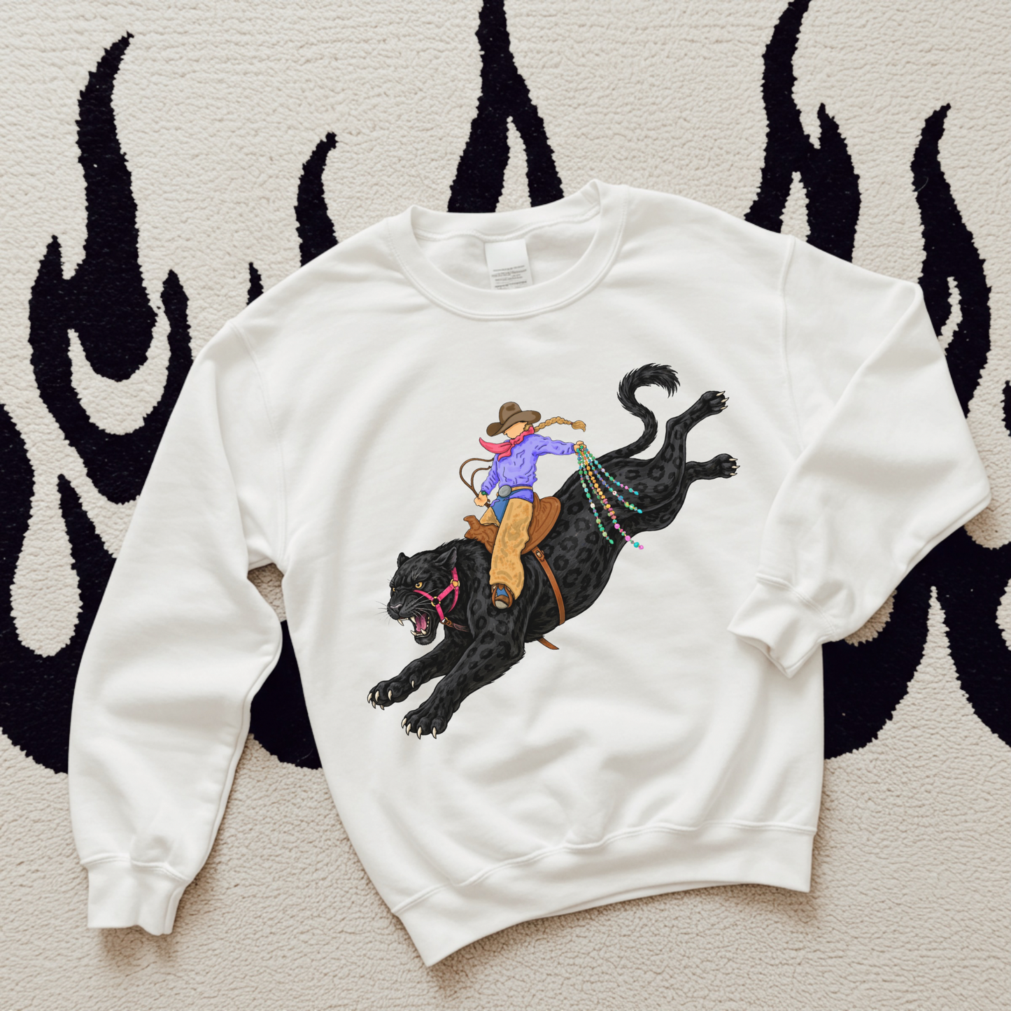 Panther Cowgirl TEE or CREWNECK