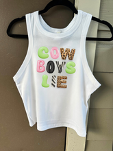 Load image into Gallery viewer, Cowboys Lie Cropped Tank
