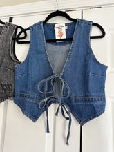 Load image into Gallery viewer, Denim Tie Vest
