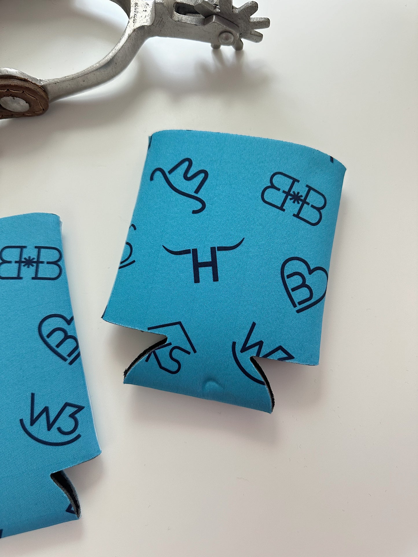 Turquoise Cattle Brands Koozie (2 sizes)