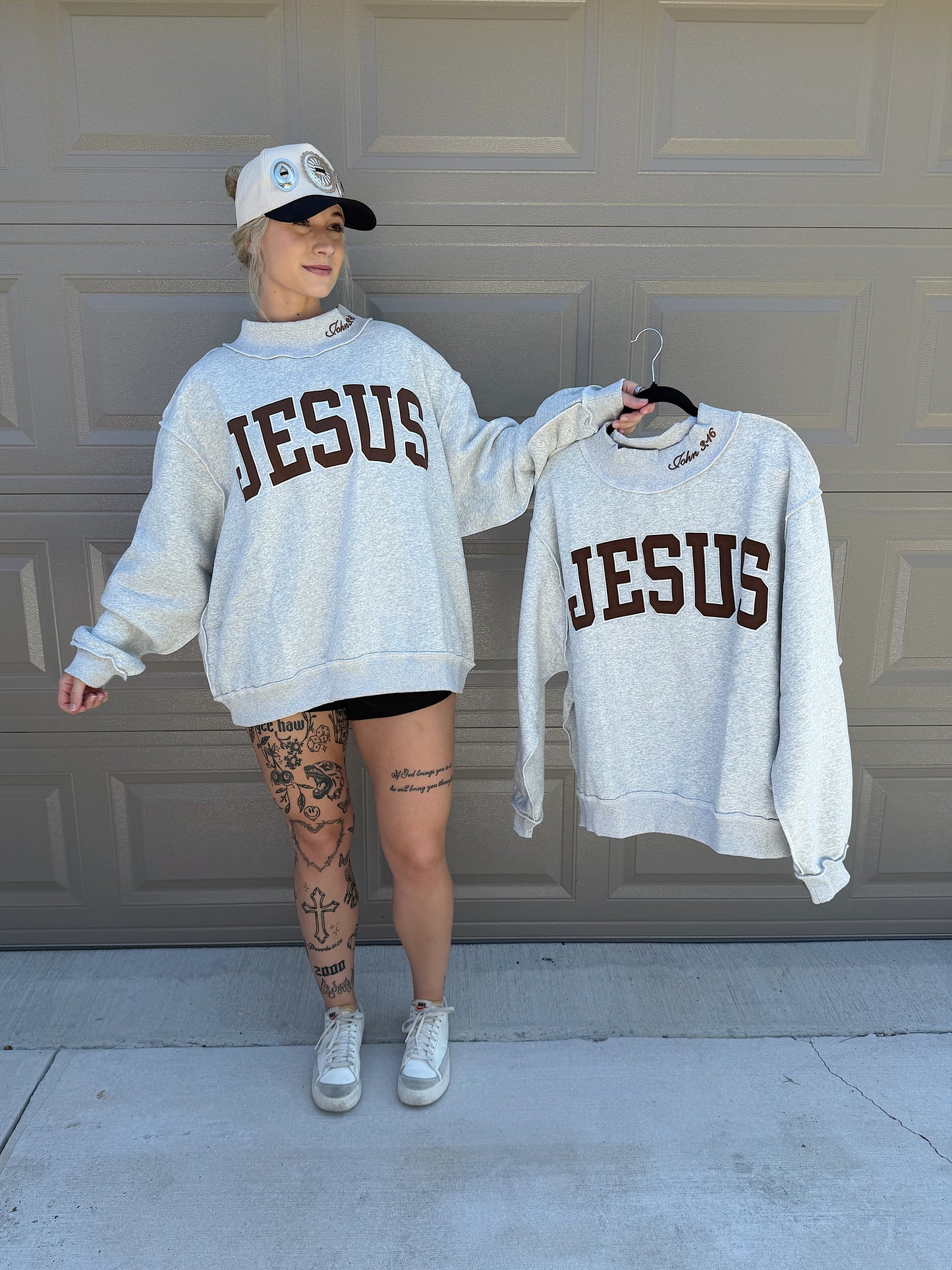 JESUS Mock Neck Sweatshirt