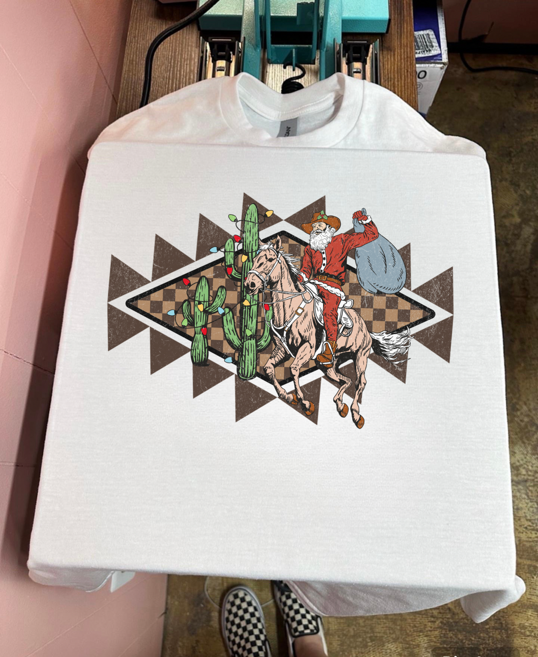 Aztec Santa Tee or Crewneck