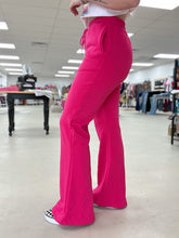 Load image into Gallery viewer, Hot Pink Flare Sweatpants
