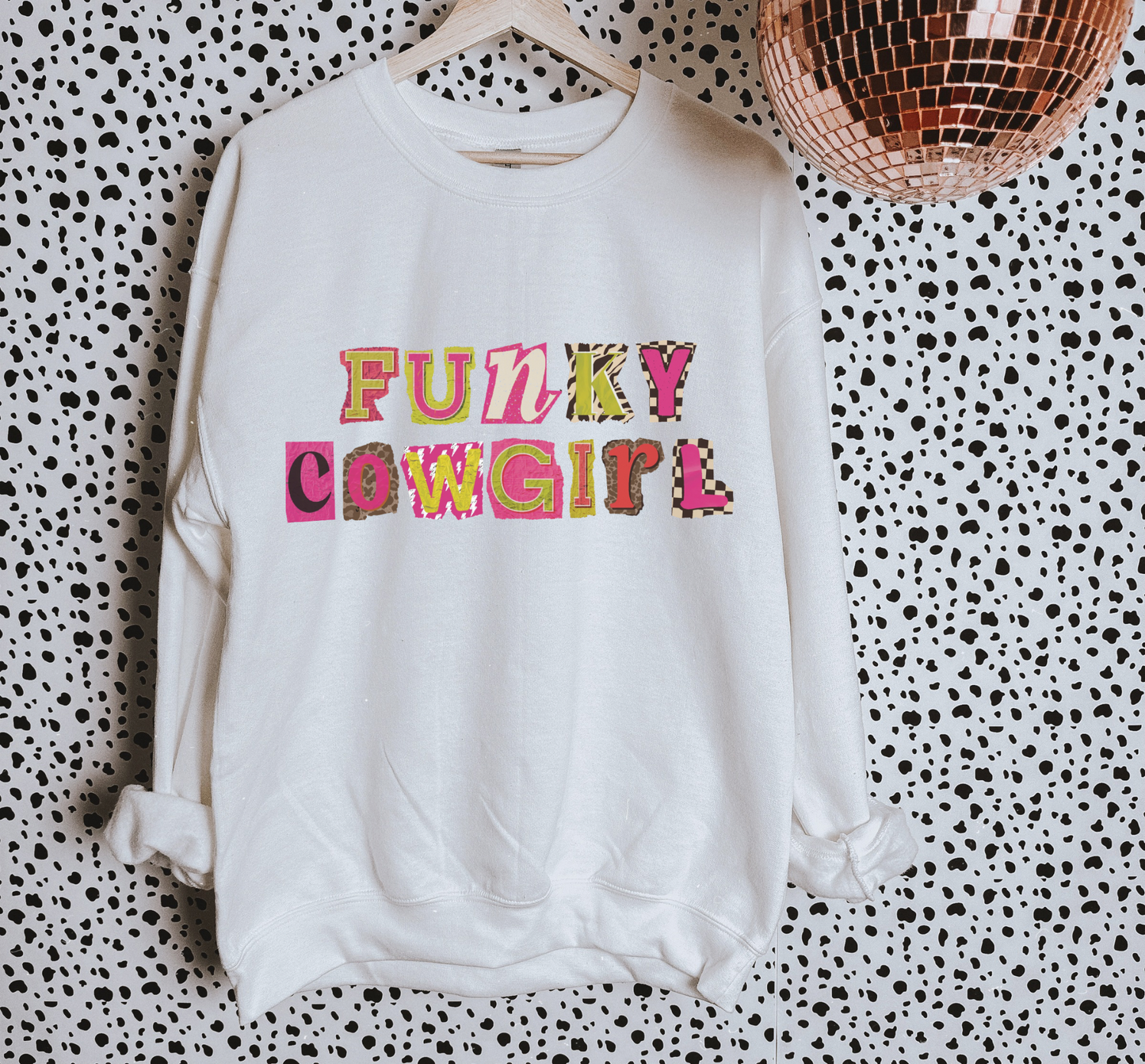 Funky Cowgirl TEE or CREWNECK