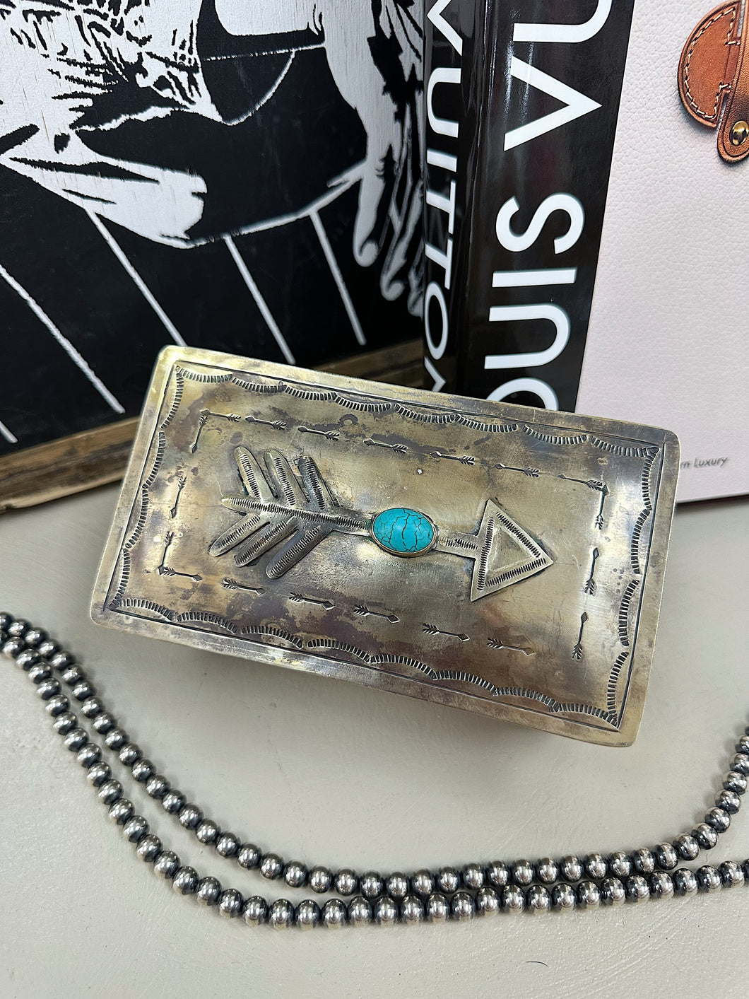 Arrow Trinket Box (Genuine Silver & Turquoise)