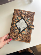 Load image into Gallery viewer, Tooled Leather Bible Cover (Style 6)
