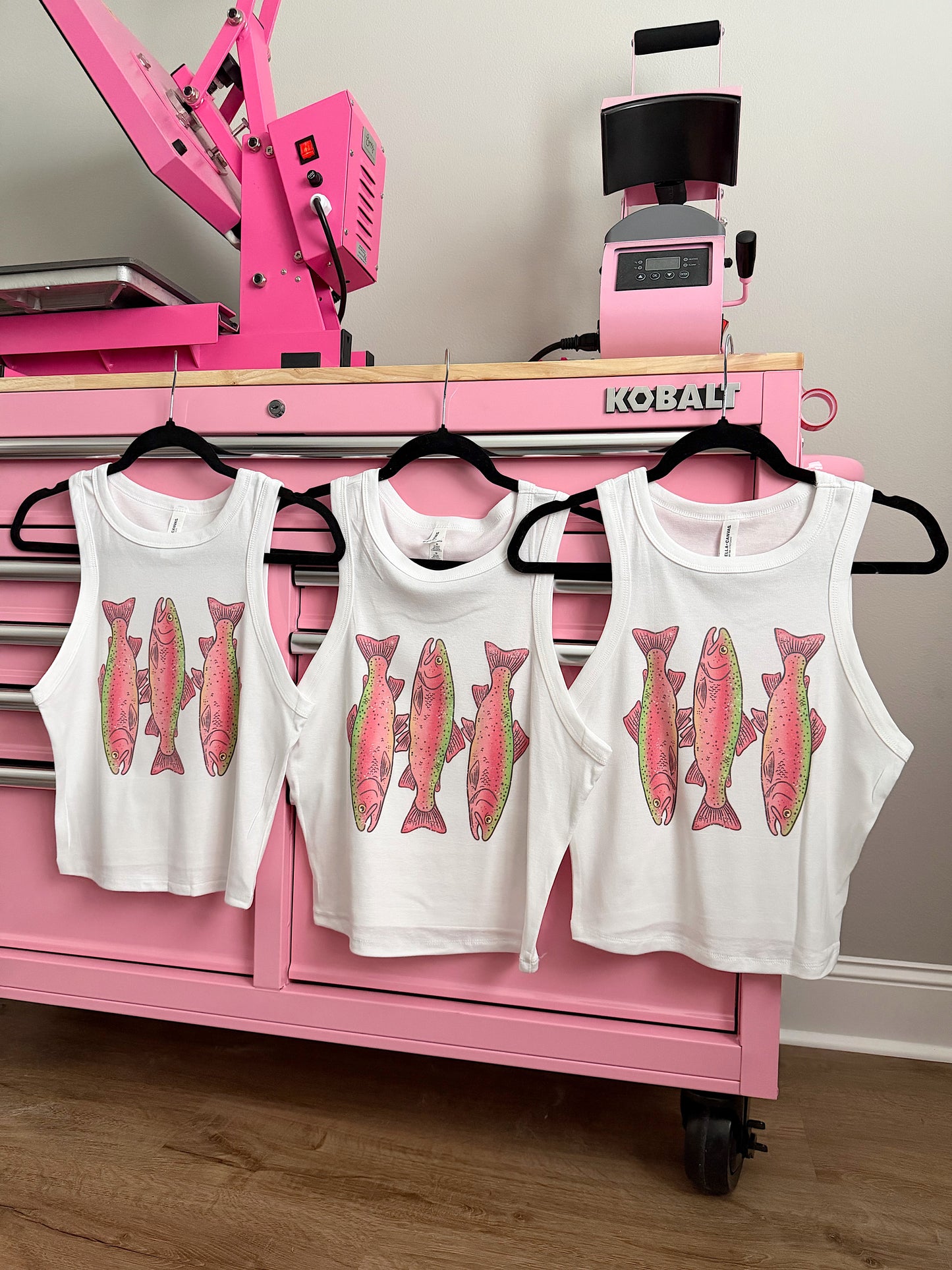 Cowgirl Trout Cropped Tank