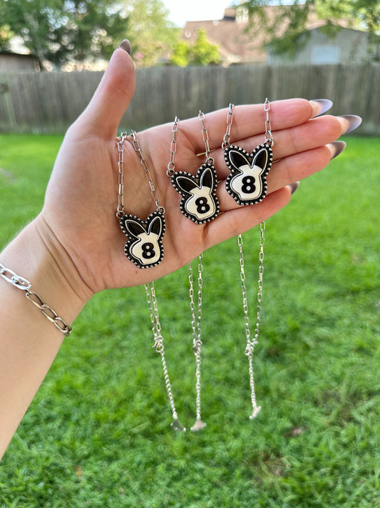 8 Ball Bunny Necklace