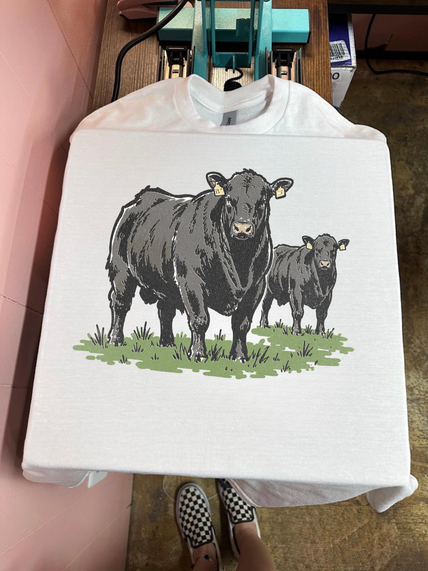 Angus Cow TEE or CREWNECK