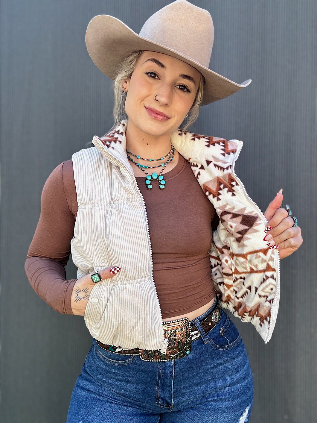 Reversible Aztec Vest