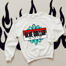 Load image into Gallery viewer, Blue Collar Wifey Tee or Crewneck
