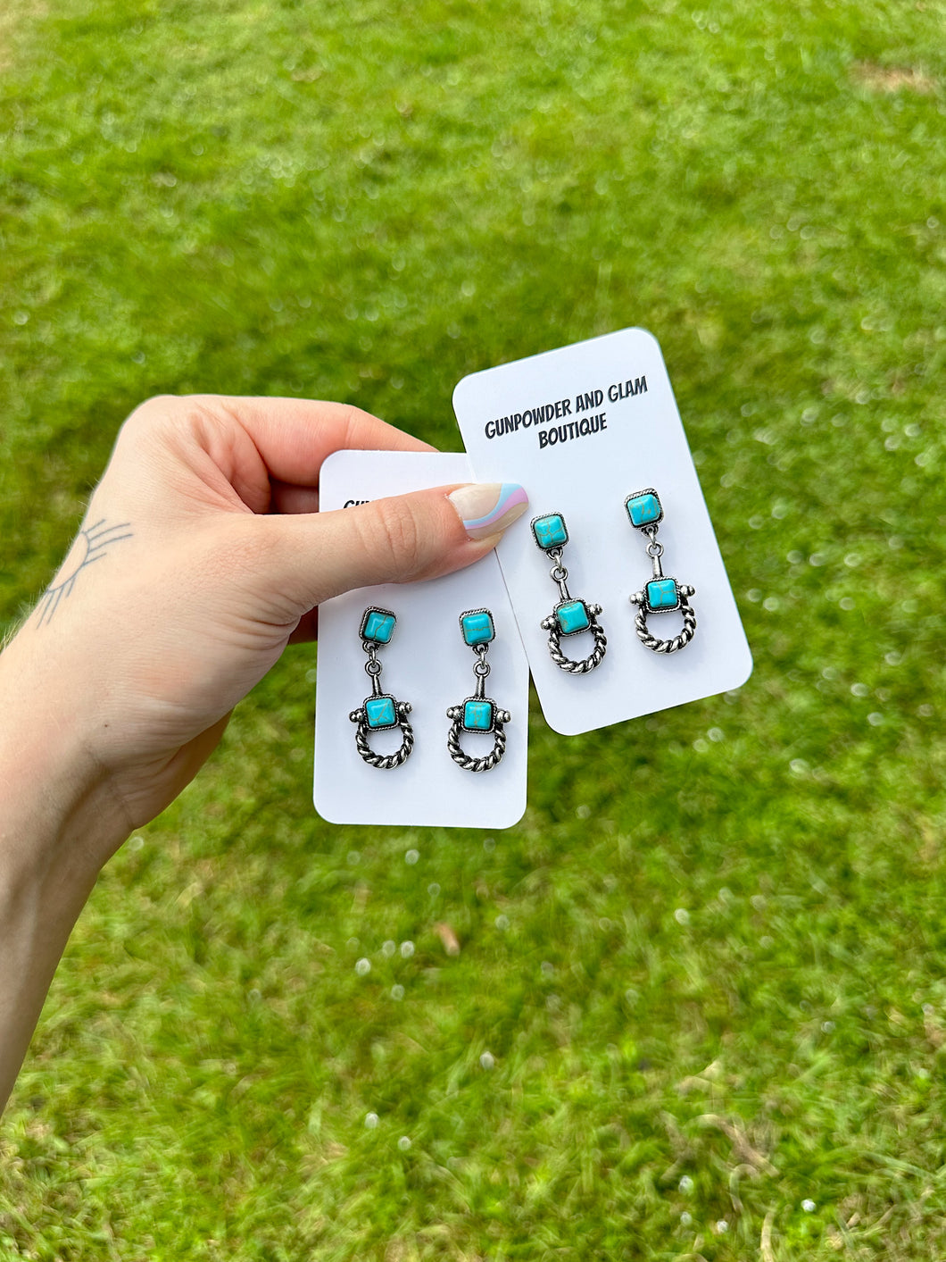 Turquoise Bit Earrings