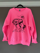 Load image into Gallery viewer, Cowboy Doodle Crewneck (Hot Pink)
