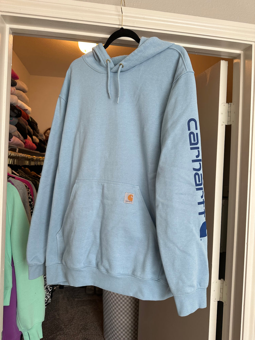 Light Blue Carhartt Hoodie Size XL