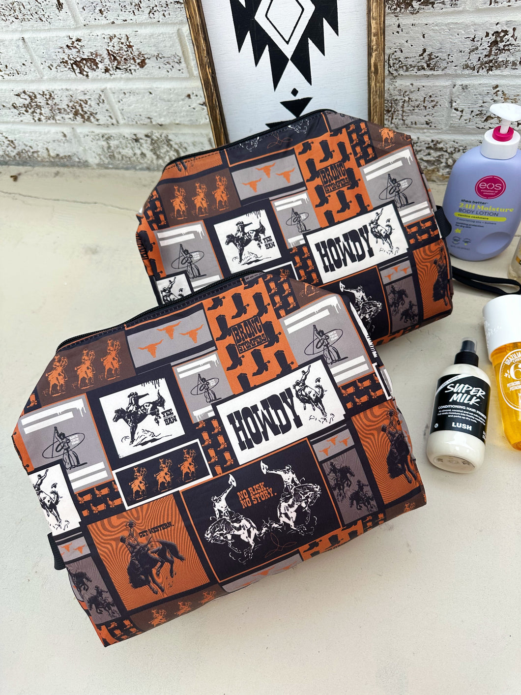 Cowboy Collage Toiletry Bag