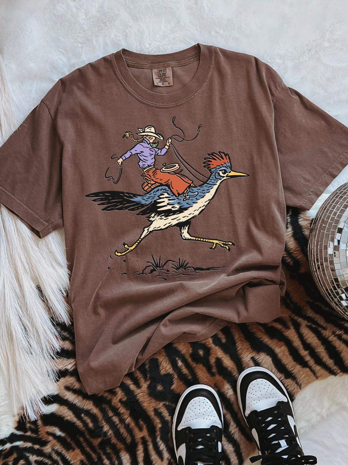 Cowgirl Roadrunner COMFORT COLORS TEE