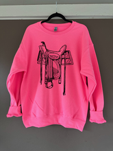 Load image into Gallery viewer, The Saddle Crewneck (Hot Pink)
