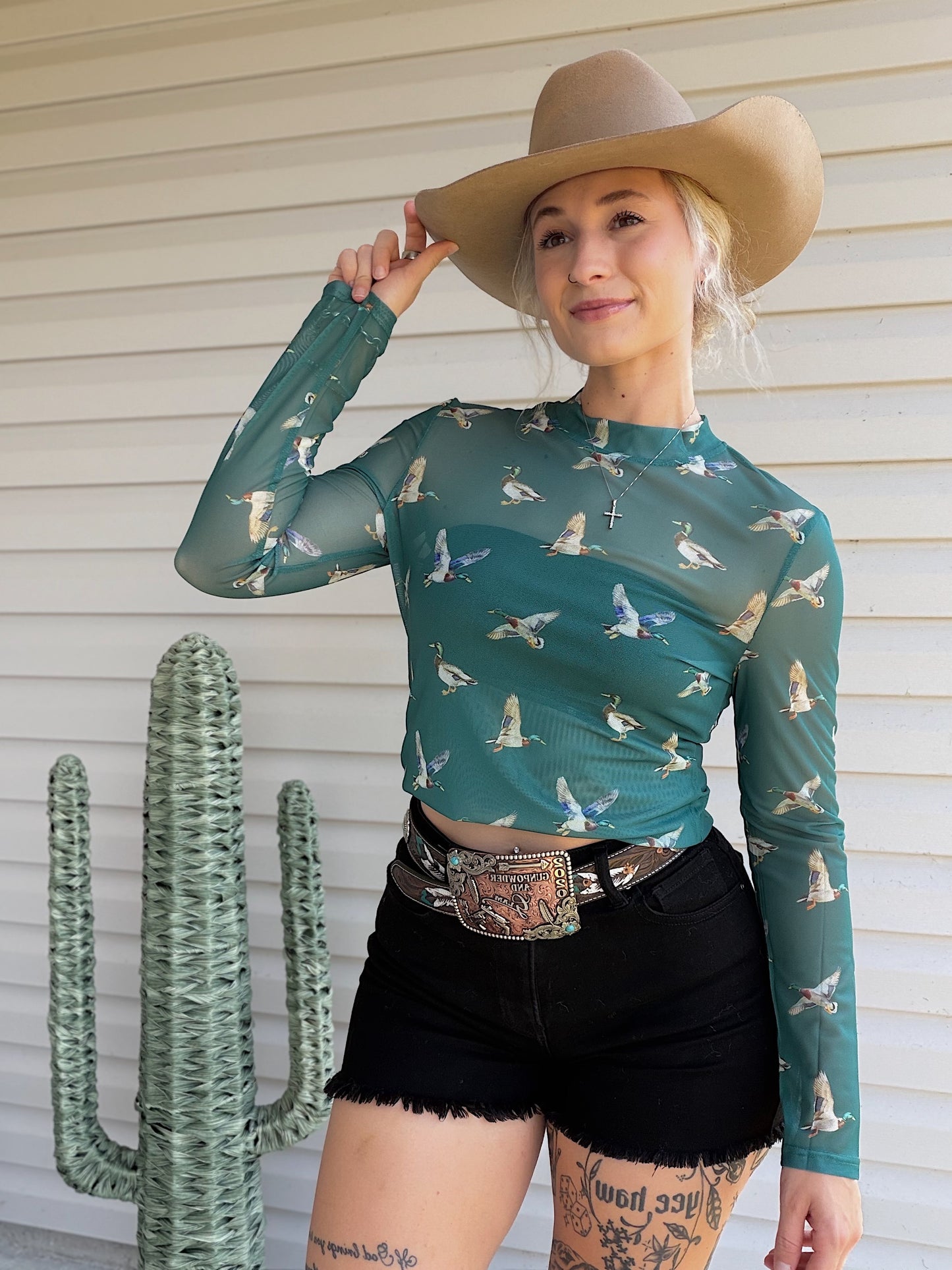 The Mallard Mesh Top