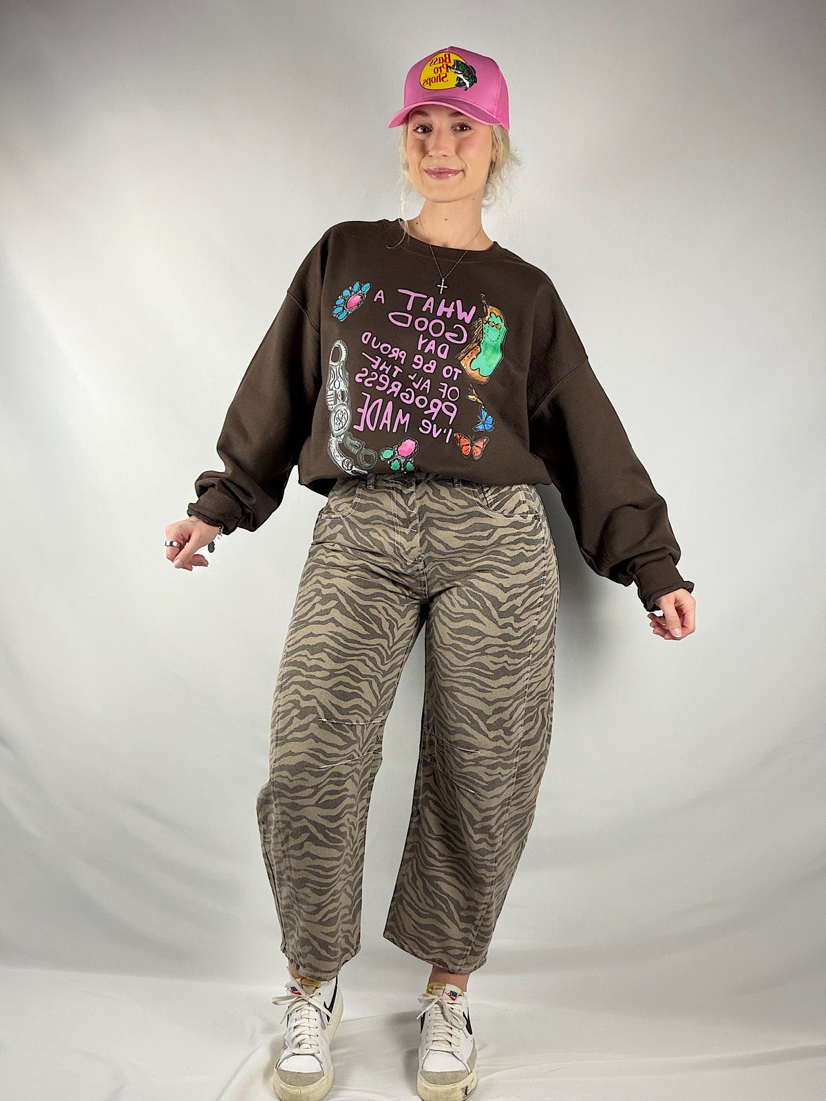 The Zebra Barrel Jeans