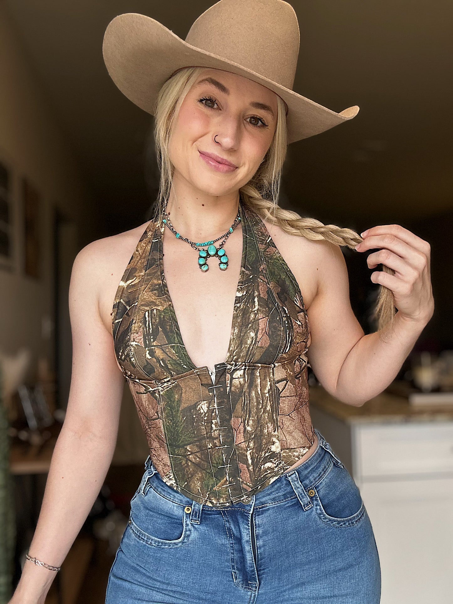 Camo Halter Top