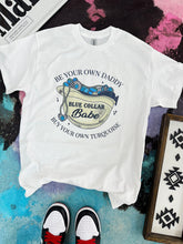 Load image into Gallery viewer, Blue Collar Babe TEE or CREWNECK
