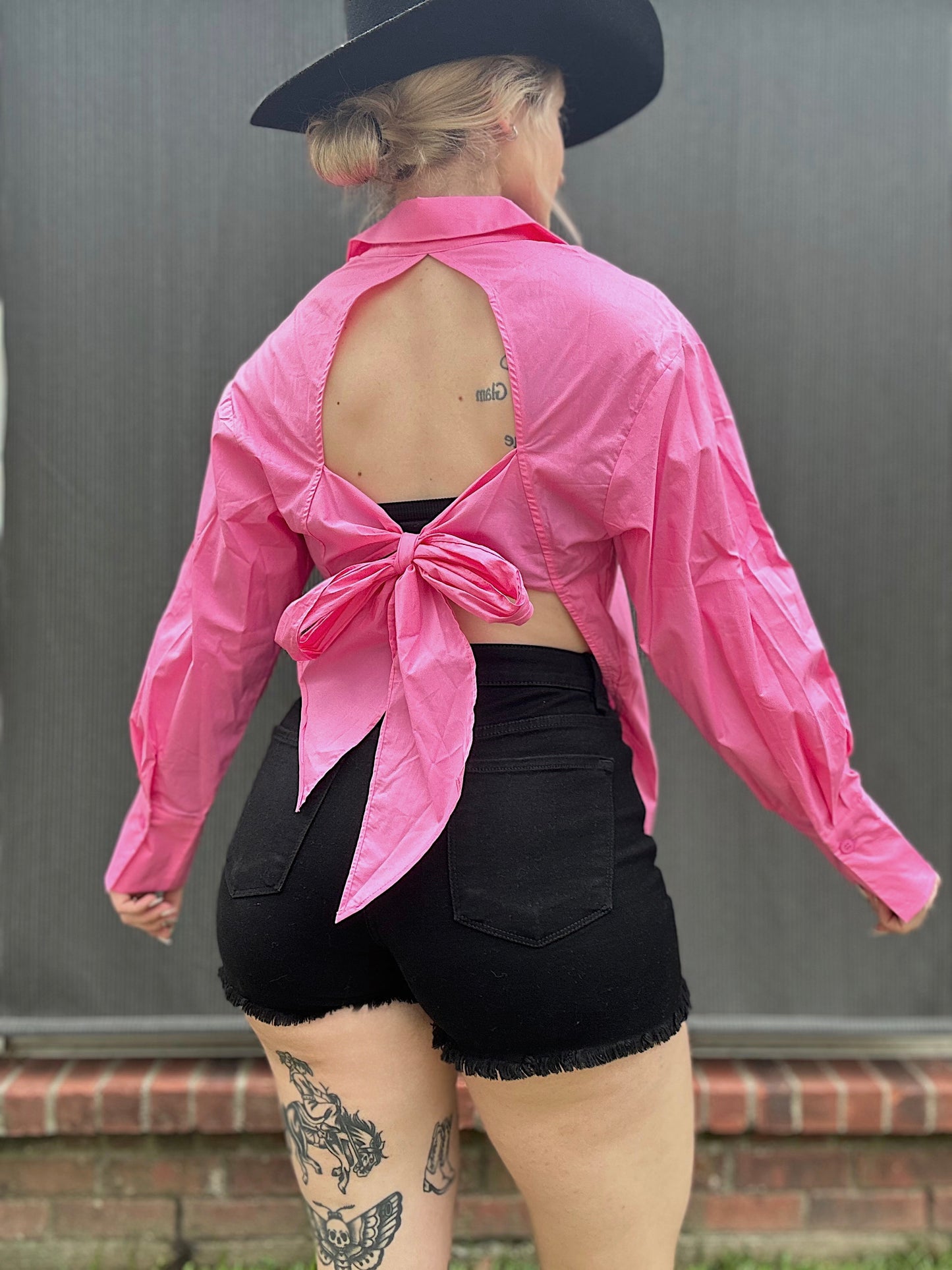Open Back Button Down
