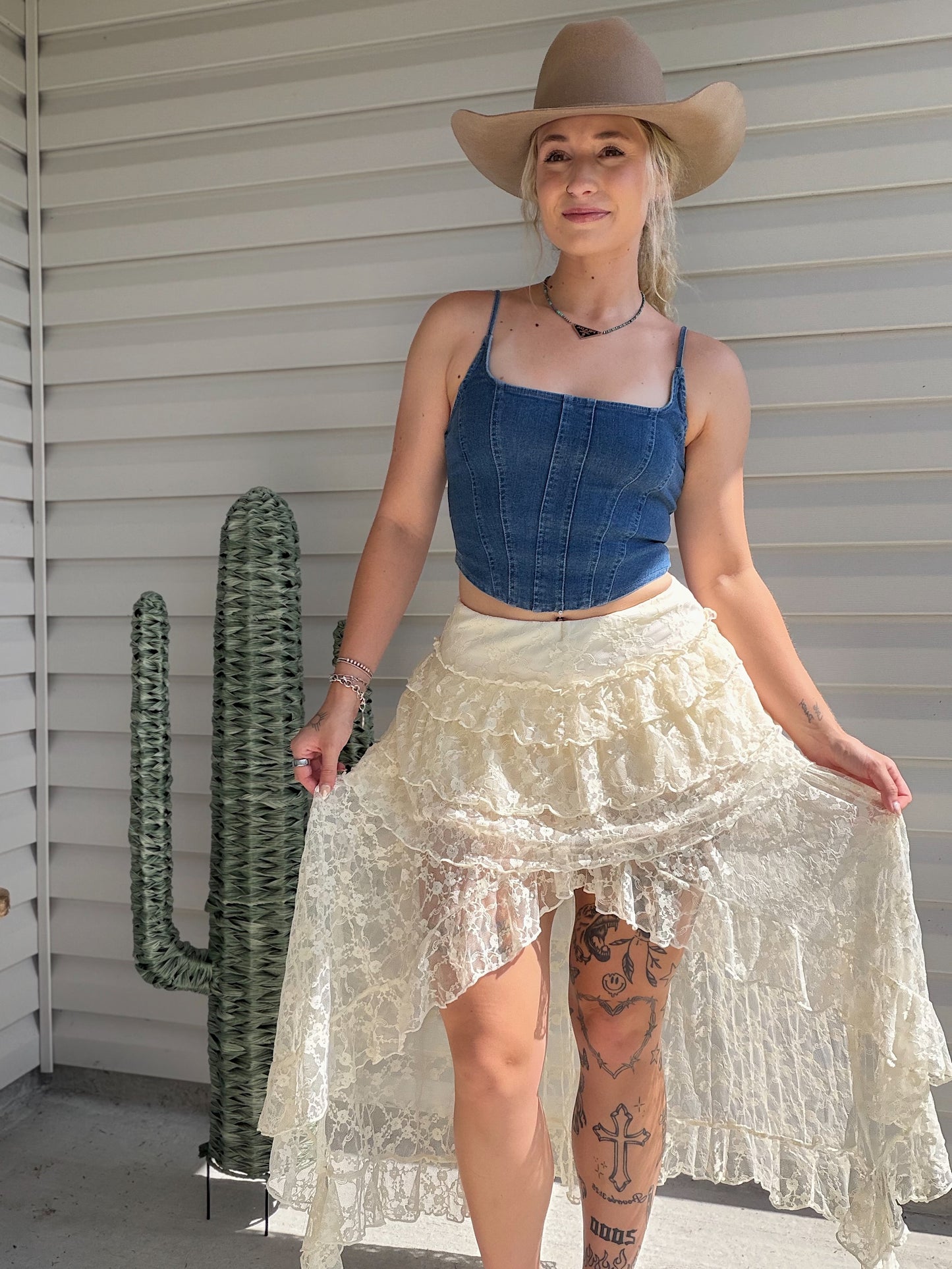Dust & Lace High-Low Skirt
