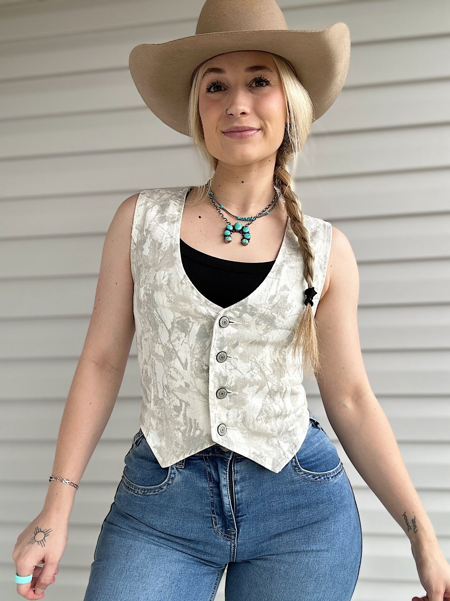 Camo Denim Vest