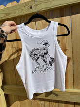 Load image into Gallery viewer, Cowboy Doodle Cropped Tank
