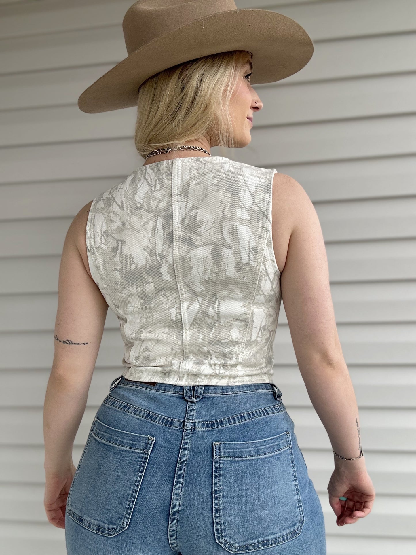 Camo Denim Vest