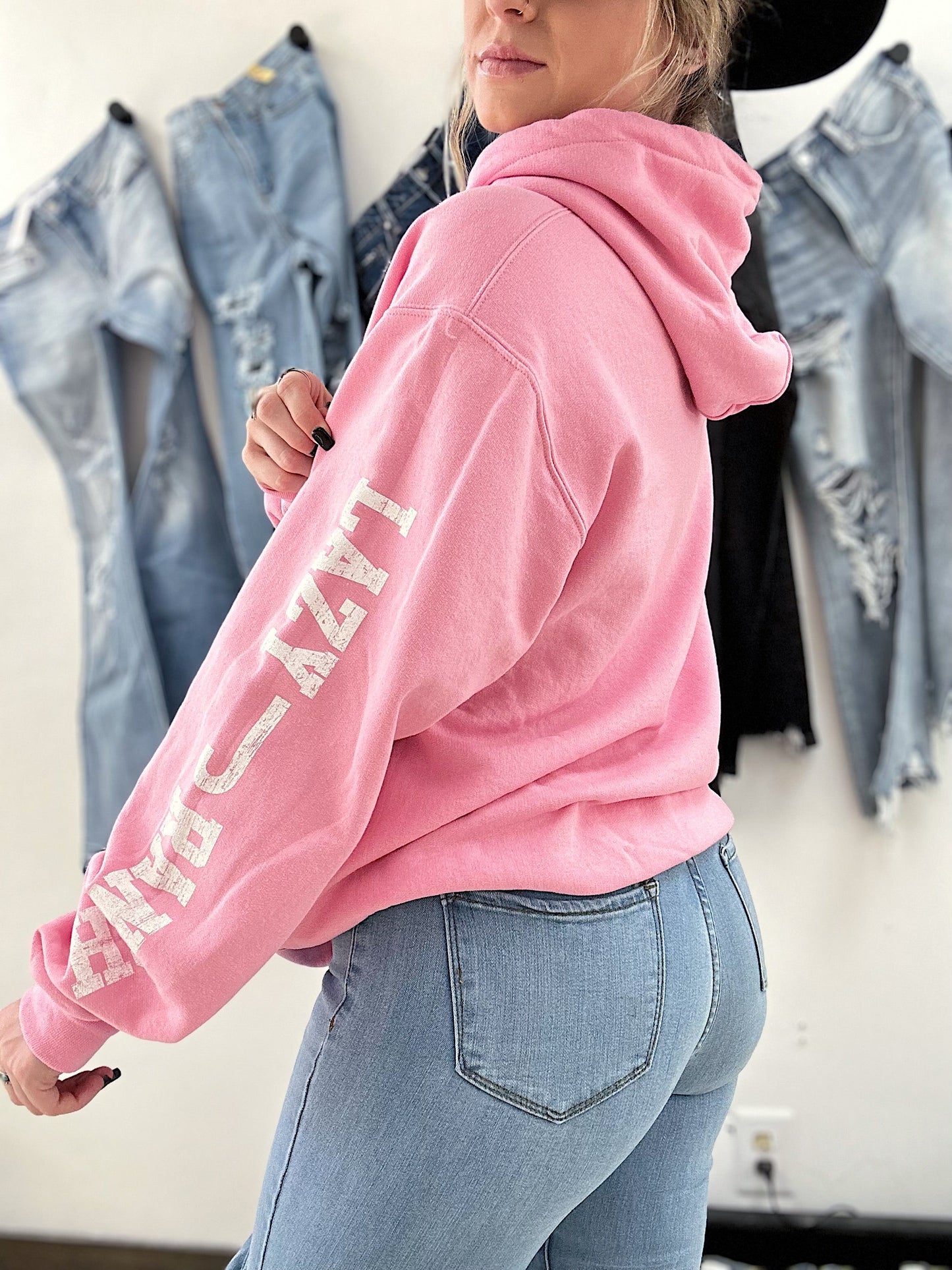 Pink Lazy J Hoodie