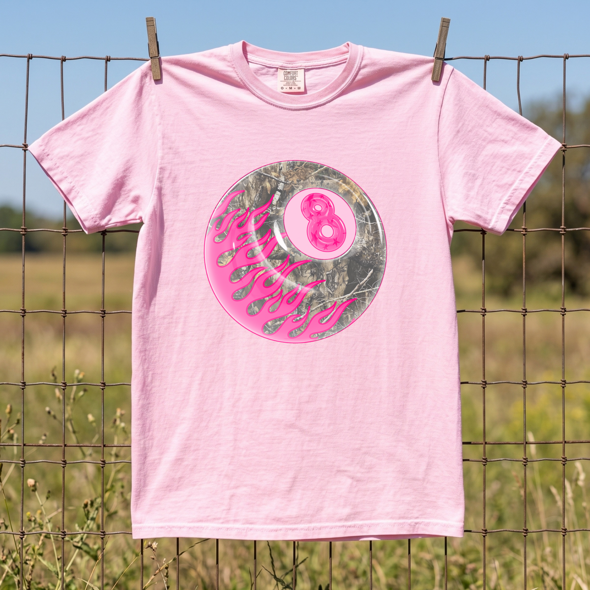 Camo 8 Ball COMFORT COLORS TEE