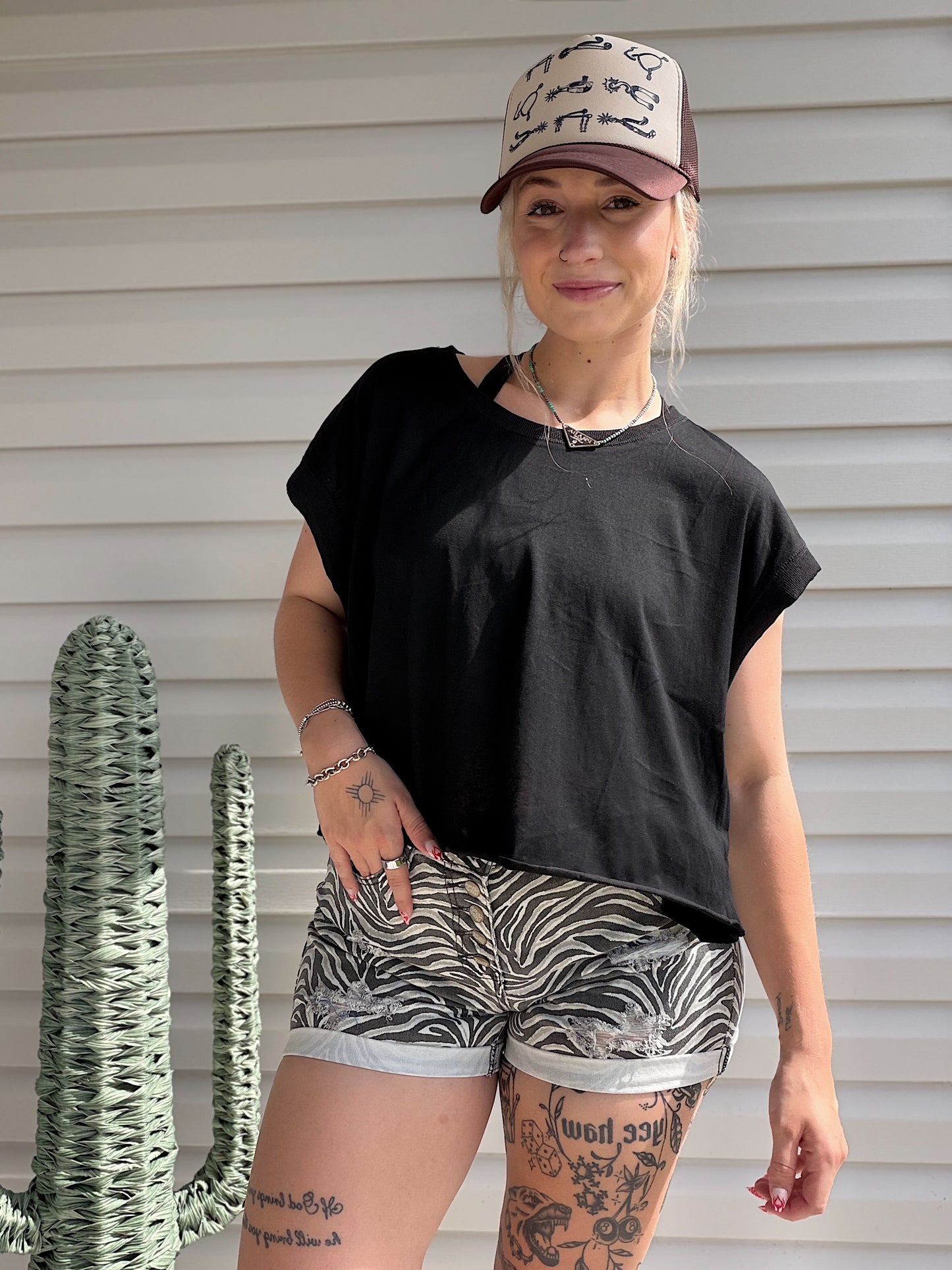 The Open Back Top (Black)