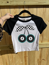 Load image into Gallery viewer, 8 Ball Cherry Baby Tee
