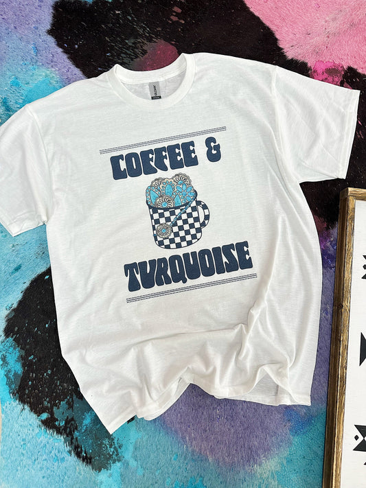 RTS Coffee & Turquoise Tee Large
