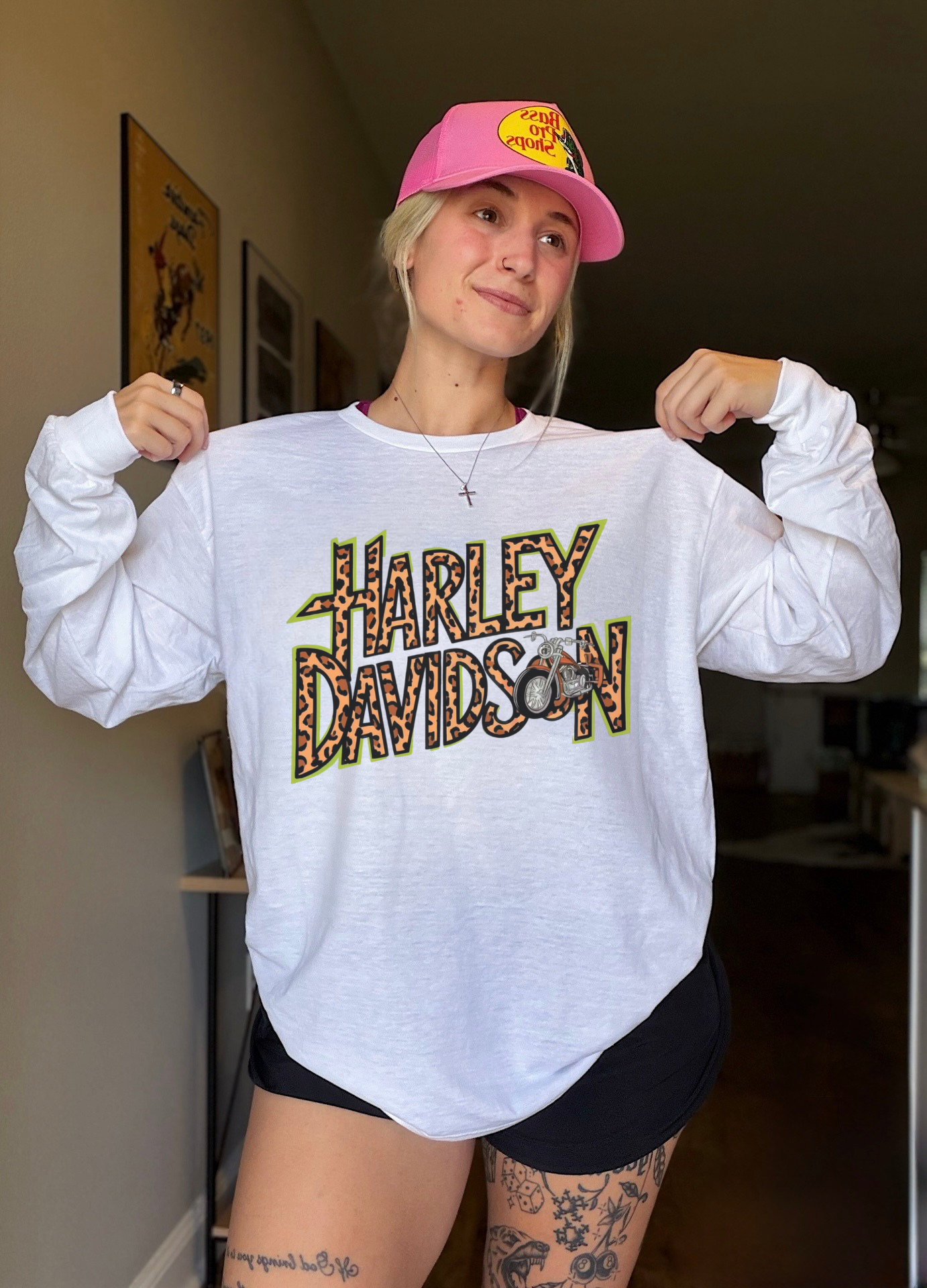 Leopard Harley Long Sleeve Tee