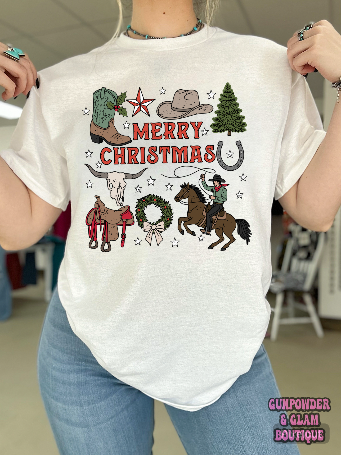 Wild West Christmas TEE or CREWNECK